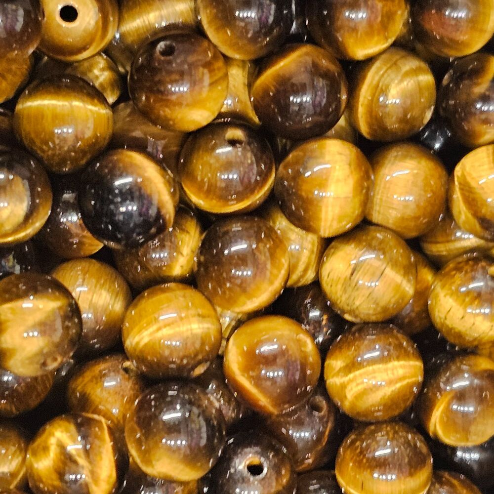 Tigers's Eye Bead/ Beads approx 8mm