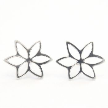 Fretwork flower earrings
