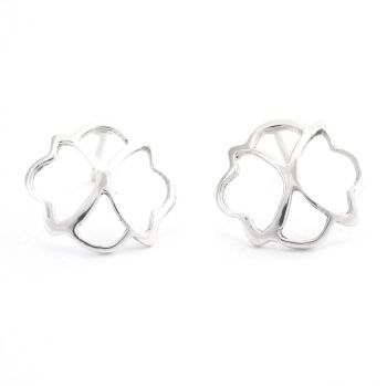 Fretwork circle earrings