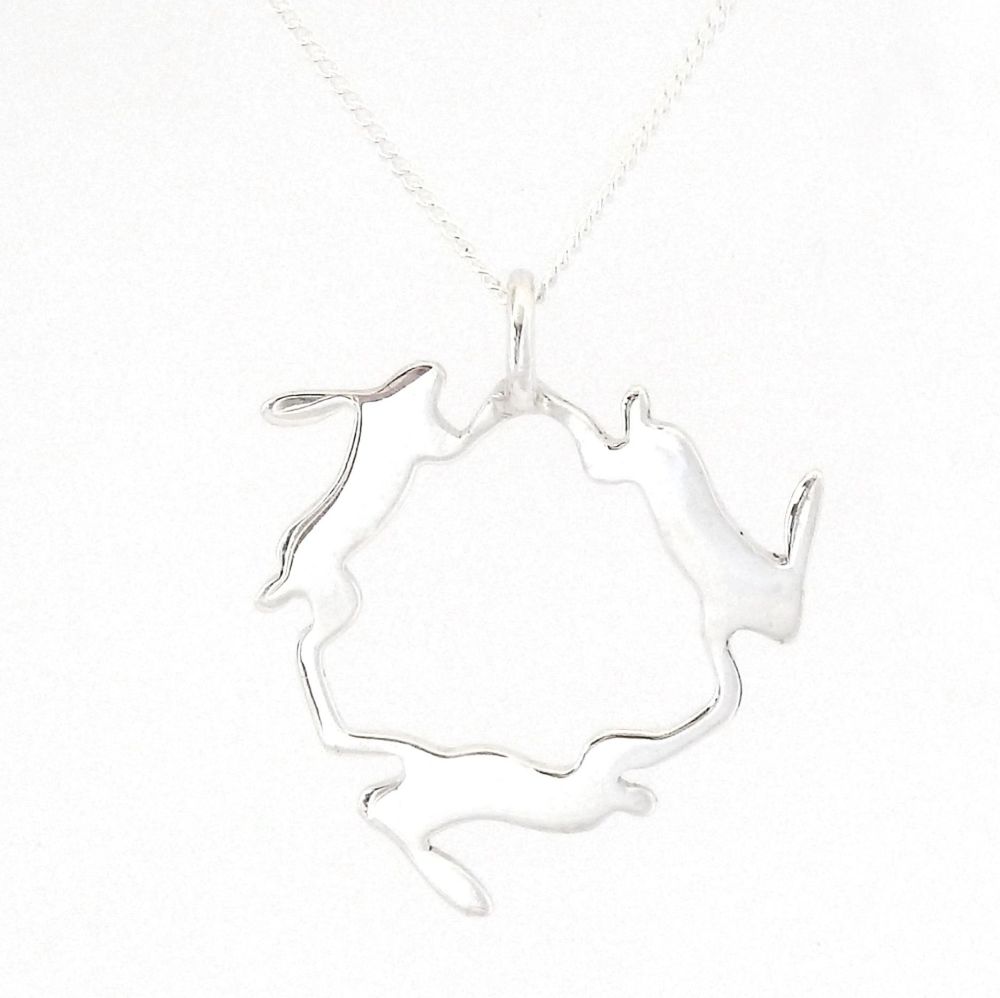Hare and tortoise pendant