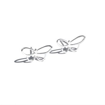 Fretwork butterfly earrings