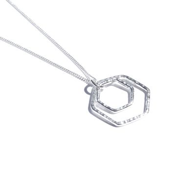 Large double hexagon pendant