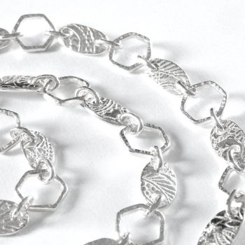 Paisley and Hexagon chain necklace