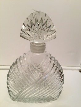 Cut glass perfume bottle - SOLD