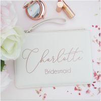 personalised mrs clutch bag