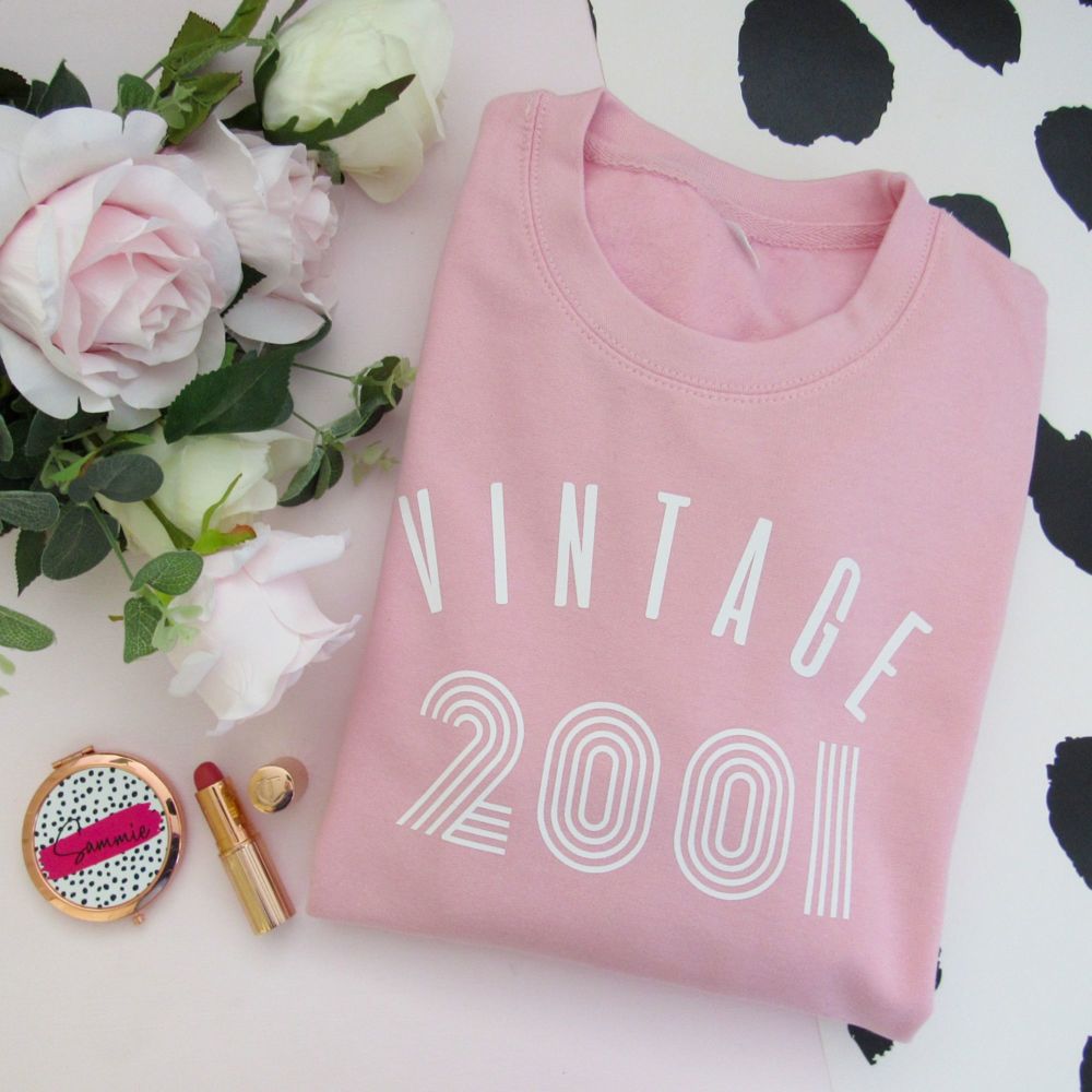 Vintage Year Women's Slogan Sweatshirt Jumper 