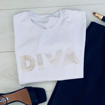   "DIVA" Women's Organic Cotton Unisex Short Sleeve Tee