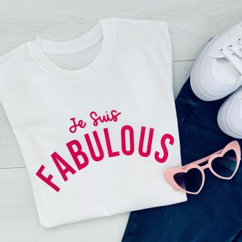  "Je Suis Fabulous" Women's Organic Cotton Unisex Short Sleeve Tee