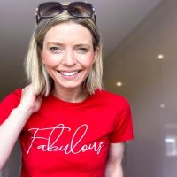 <!-- 003 -->"Fabulous" Women's Slogan Organic Cotton Short Sleeve Tee
