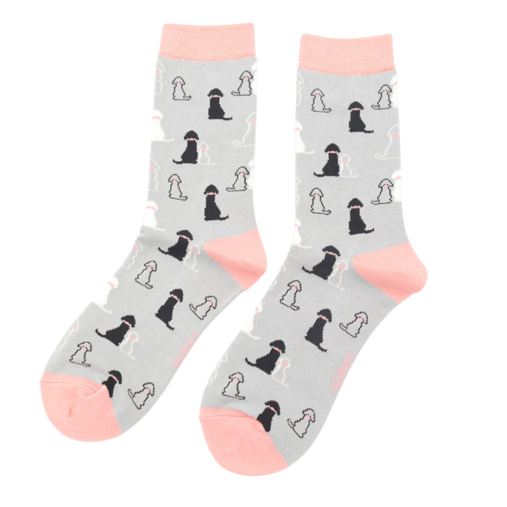 <!-- 005 -->Cute Pair Of Retriever Dogs Socks...Make A Gorgeous Gift