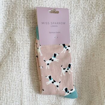 Cute Pair Of Spotty Dogs Socks...Make A Gorgeous Gift
