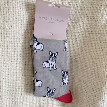 Cute Pair Of  French Bull Dogs Socks...Make A Gorgeous Gift