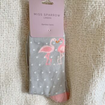 Cute Pair Of Flamingo Socks...Make A Gorgeous Gift
