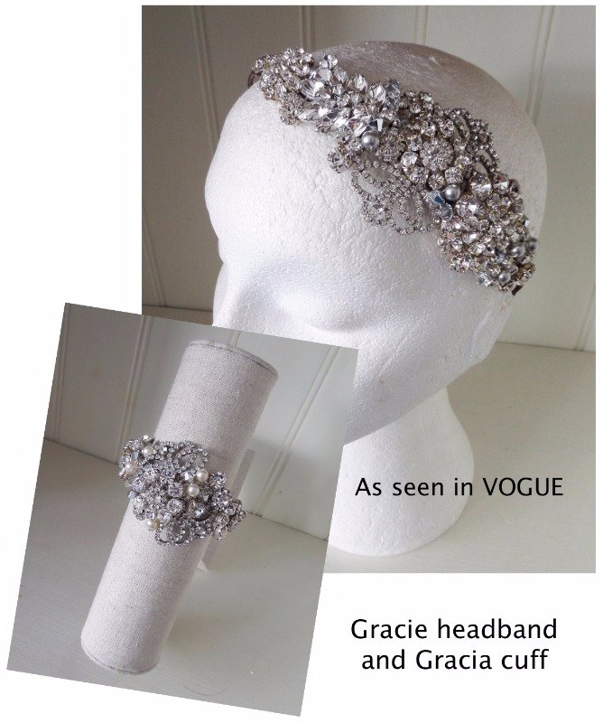 Jo Barnes Gracie headband (Featured in Vogue) and Gracia cuff