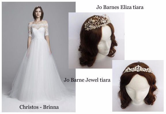 Christos - Brinna gown with Jo Barnes bridal accessories