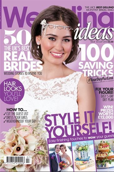 Jo Barnes on front cover of Wedding Ideas