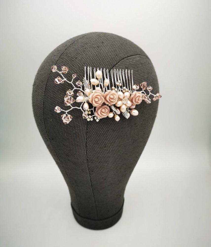 Akina Rose Bridal Hair Comb