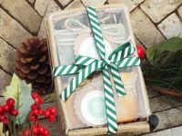 2 soap gift set with Christmas ribbon