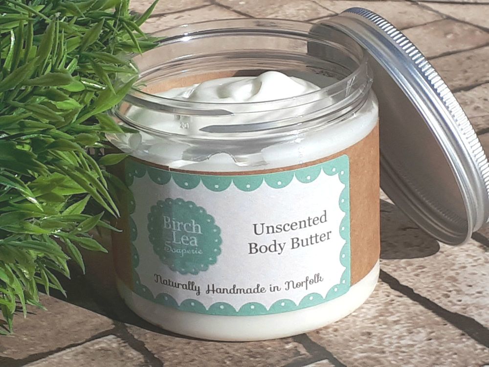 Unscented body butter large jar