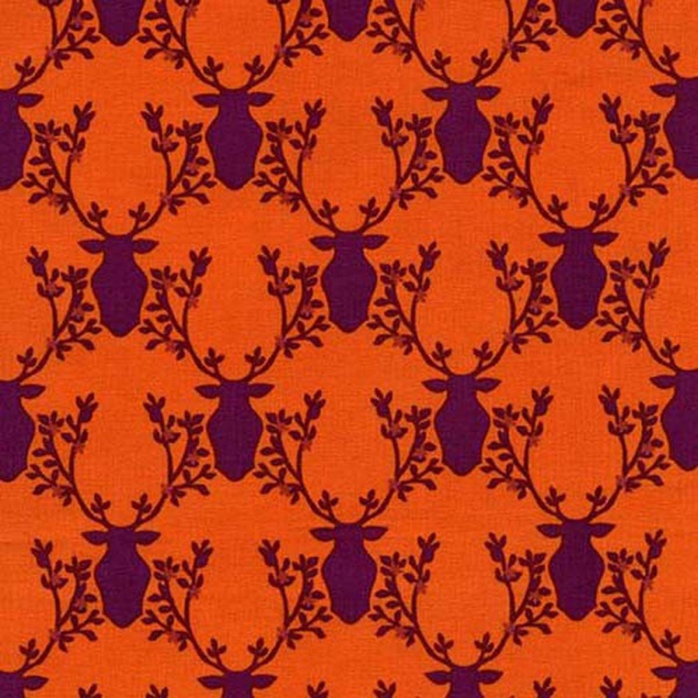 Rustique ~ Michael Miller Fabrics ~ Deer ~ Orange ~ Bolt End 120cm x 110cm 