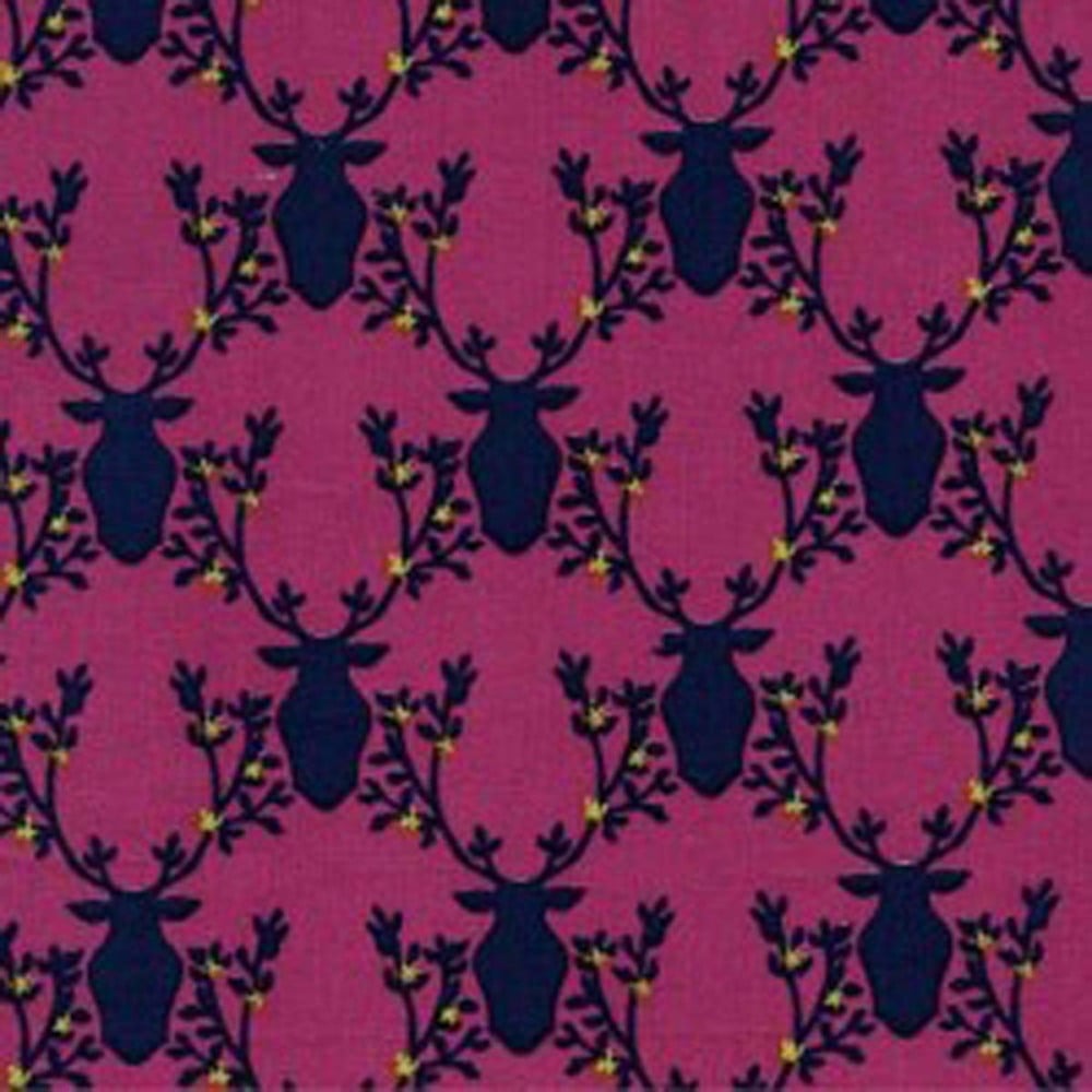 Rustique ~ Michael Miller Fabrics  ~ Deer ~ Pink ~ Bolt End 110cm x110cm ( 2 available)