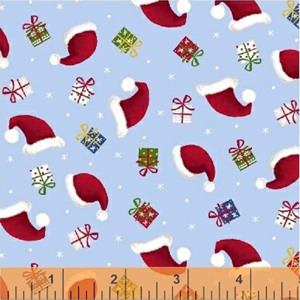 Santa's Little Helpers ~ Windham Fabrics ~ Santa Hats ~ Bolt End 125 cm x 110 cm approx