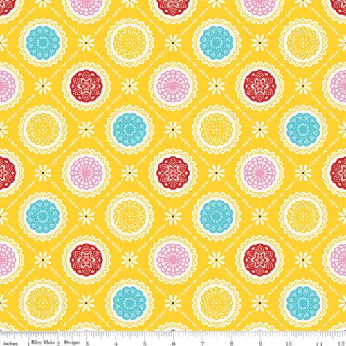 Happiness is Handmade Riley Blake Doily Yellow
