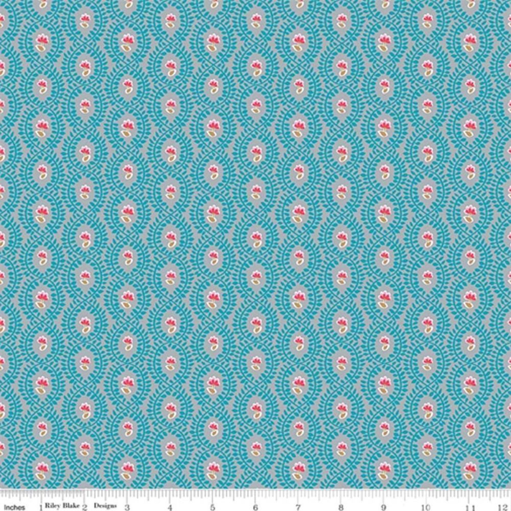 The Handpicked Collection ~ Riley Blake Designs ~ Trellis ~ Teal