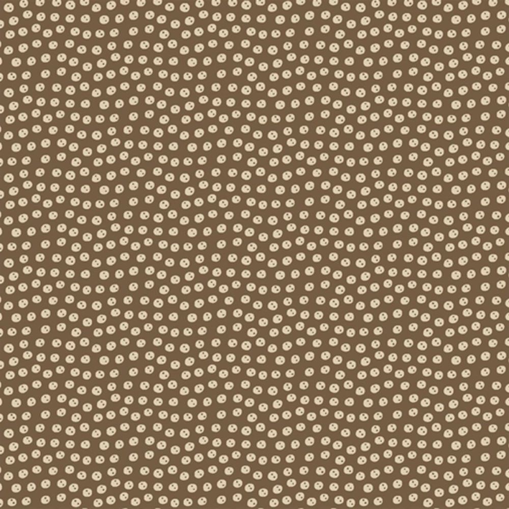 Down By The Veggie Patch ~ Anni Downs ~ Henry Glass Fabrics ~ Spots ~ Brown ~ Bolt End 120cm x 110cm approx ( 3 available)