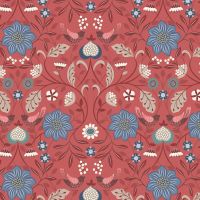 Michaelmas ~ Lewis and Irene  ~ Little Bird Floral ~ Soft Red