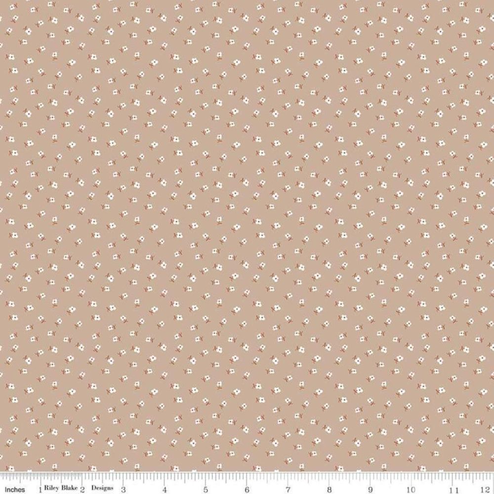 Granny Chic ~ Lori Holt ~ Riley Blake Designs ~ Blossom ~ Brown