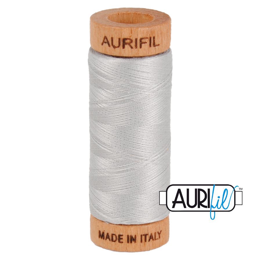 Aurifil ~ 80wt ~ 280metres ~ 2615 ~ Aluminium