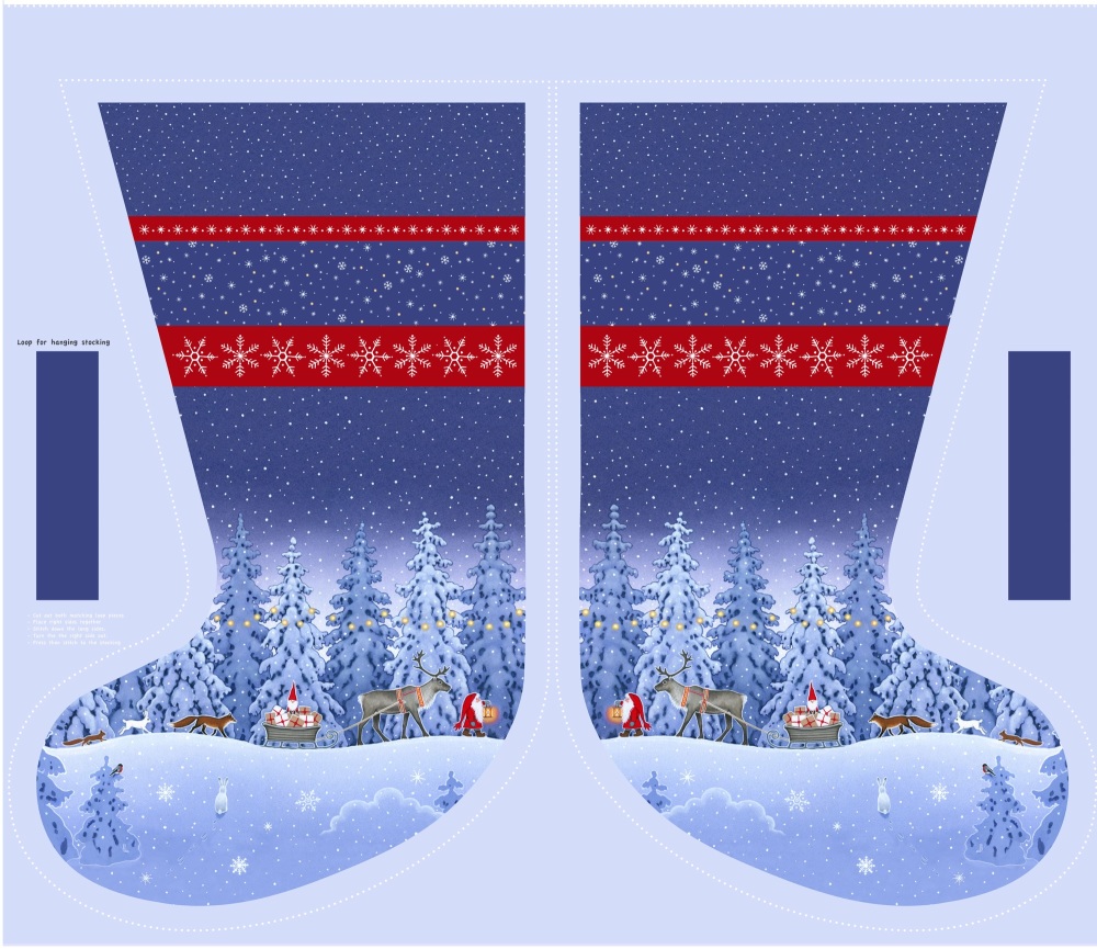 Tomten's Christmas ~ Lewis and Irene ~ Stocking Panel