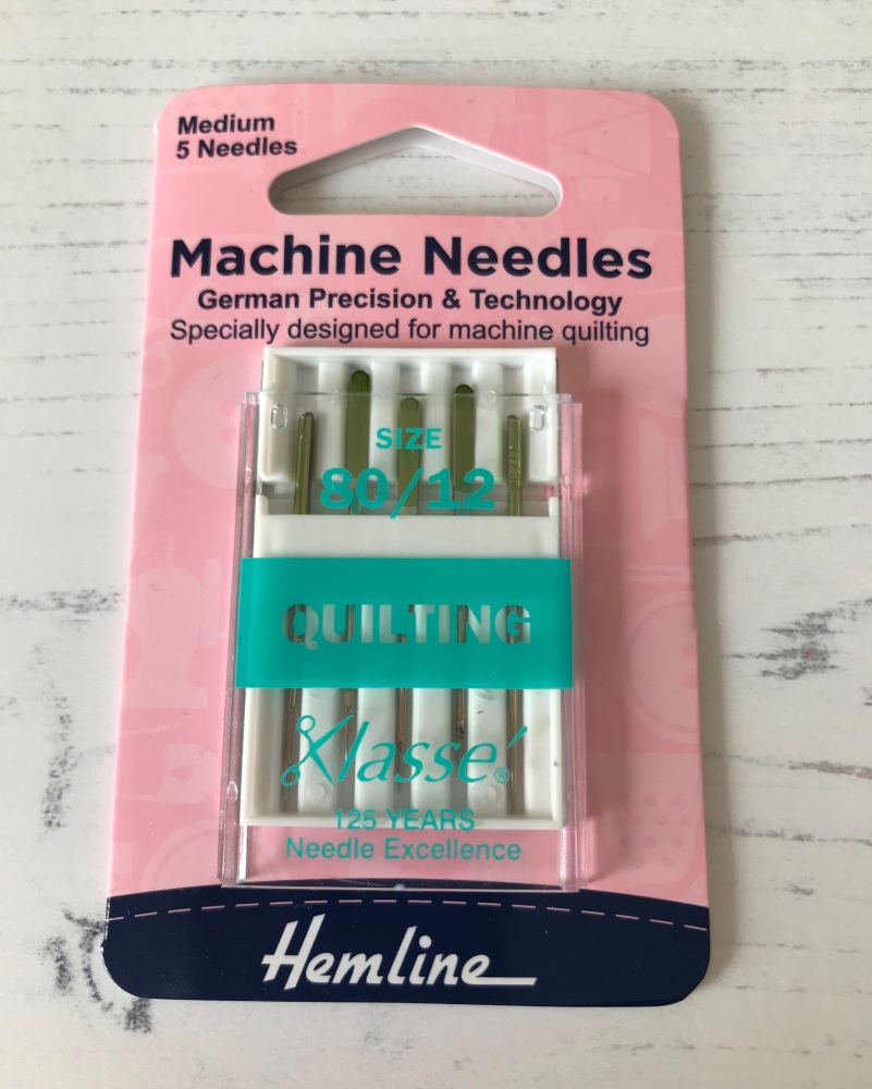 Hemline Machine needles for Quilting ~ 80/12