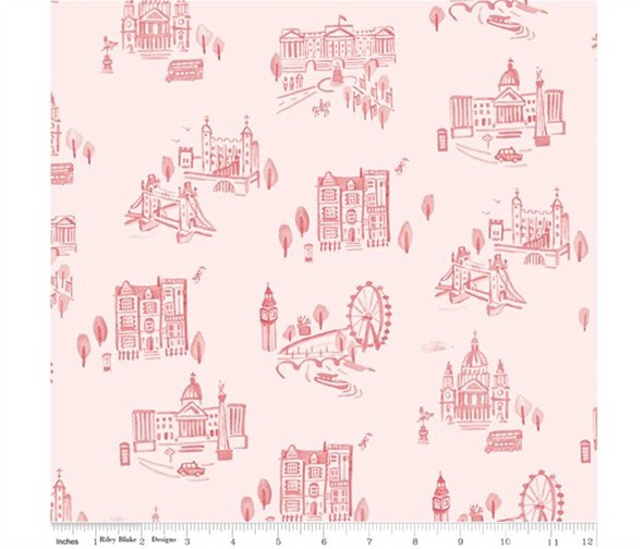 Notting Hill By Amy Smart ~ Riley Blake Designs ~ London ~ Pink