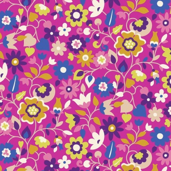 Kaleidoscope Ace  ~ Cotton Lawn ~  Dashwood Studio ~ Large Flowers on Pink