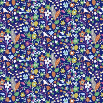Kaleidoscope Ace  ~ Cotton Lawn ~  Dashwood Studio ~ Wild Flowers on Purple