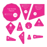 Tula Pink ~ Tula Sunrise 11 Piece Acrylic Template Set with 3/8" Seam Allowance