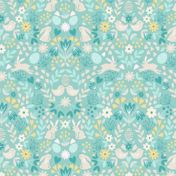 Spring Treats ~ Lewis and Irene ~ Mirrored Bunny and Chicks ~ Duck Egg Blue