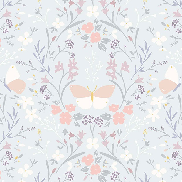 Heart of Summer ~ Lewis and Irene ~ Floral Gathering on Duck Egg Blue