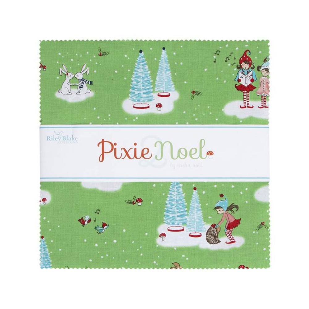 Pixie Noel 2 ~ Tasha Noel ~ Riley Blake Designs ~ 10 Inch  Stacker Precuts (42 squares in total)