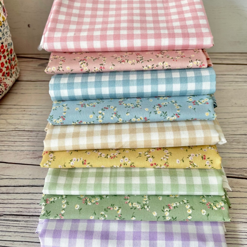 Daisychain and Gingham Fat Quarter Bundle by Sevenberry