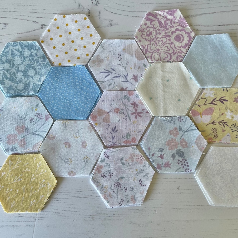 Precut Hexies Pastels Collection.
