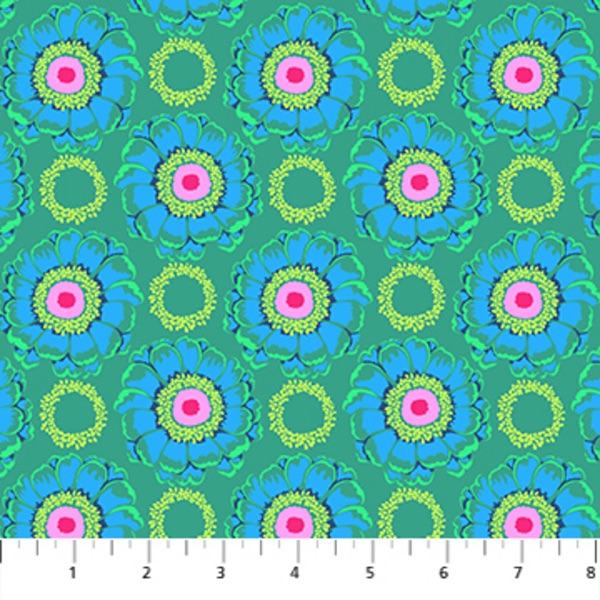 Jumpstart ~ Anna Maria Textiles ~ Whirling in  Golf (Jade Green)