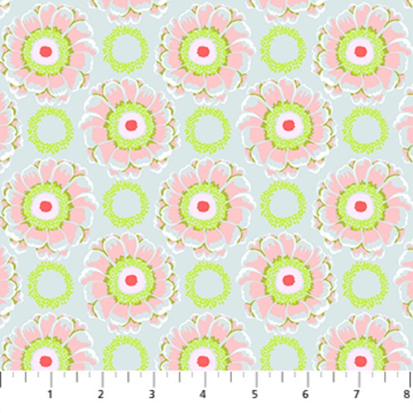 Jumpstart ~ Anna Maria Textiles ~ Whirling in Toast (Pale Green)