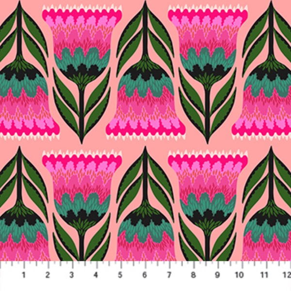 Jumpstart ~ Anna Maria Textiles ~ Celosia ~ Punch (Pink)