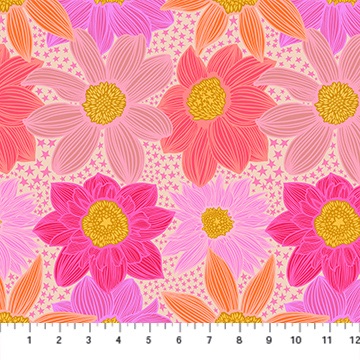Jumpstart ~ Anna Maria Textiles ~ Stars and Stripes in Pink