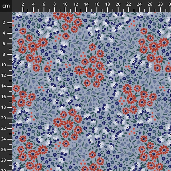 Front Porch ~ Allison Harris ~ Windham Fabrics ~ Ditsy Garden ~ Powder Blue