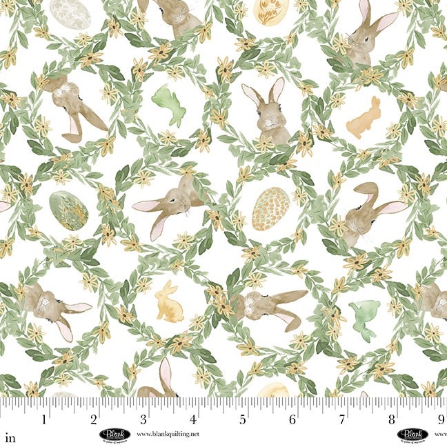 Spring Serenade ~ Blank Quilting ~ Leaf Lattices with Bunnies