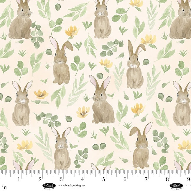 Spring Serenade ~ Blank Quilting ~ Bunnies and Foliage